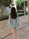 Mianyun Cardigan ~ Female New Mahai Hair Languid Feeling Loose Long-Sleeved Knitting Top Soft Commute