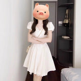 The New 2025 Temperament Summer Skirt French White Gentle Wind Dress Is White Moonlight