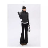 YC& Vintage Trumpet Trousers Slack Sleeves And Sweatpants Casual Winter & Regular