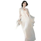 2026 New White Moonlight Chinese Holiday Fairy Dress Retro Temperament High-End Dress Temperament Two-Piece