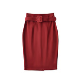 Light-Cooked Hottie Body With Belt High-Rise Half-Dress Female Pure Temperament Lustful Body Pure Ass Skirts
