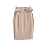 Light-Cooked Hottie Body With Belt High-Rise Half-Dress Female Pure Temperament Lustful Body Pure Ass Skirts
