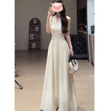 French Dress Women 2026 Summer New High-End Long Dress With Thin Temperament Sleeveless Simple Design Dress