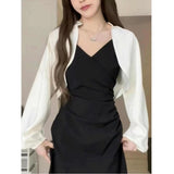 Sensing Spring And Autumn Black Sling Dress 2025 Long Dress Women's New French Style