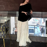 Suspension White Beautiful Yarn Half-Dress Skirt Sha Pung Pong Fairy 100-Fold Flowing Long Yarn Skirt Long Dress Woman