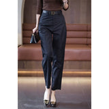 Casual Sickle Pants Women Spring And Autumn New High-Rise Thin Straight Barrel Small Design Sense Harlan Pants