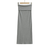 Black Falling Hottie Sexy A-Word High-Rise Half-Dress Girl Spring And Summer New Fishtail Dress Hip Repair Skirt