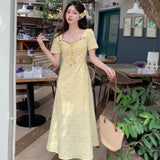 2025 No Fire New Large-Size Summer Vacation Lace Crumice Sweet Thin Gentle Dress Woman