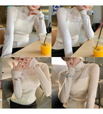 Change The Japanese Line Micro-Permeable Machine Island High-Collar Knitted Dress Female Senior Sense With Hot Girl To Close The Waist Skirt