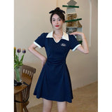 Simple Thin Dress 2025 Summer Slim Dress A-Word Dress Small Casual Temperament Dress