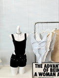 940# Spice Girls Pure Lust Wind U Collar One-Piece Vest Women Slimming Summer Bare Back One-Piece Chest Mat