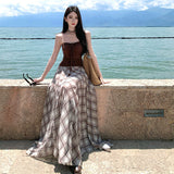 Northwest Wearing Yunnan Xinjiang Tourism Leisure Style Curry Tat Half Skirt Skirt Dress Dress Dress Dress Suit