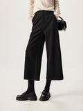 Special Counter Quality 2025 Winter New Fashion Plus Thick Pull Wool Warm Eight-Point Wide Leg Trousers Casual Pants Women Pants