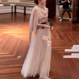 Lucerne Midnight_Guire Collar Vest / Exquisite Hot Diamond Oblique Dress White A Word Half Body Skirt