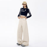 Broad-Legged Jeans Women 2026 Autumn New Loose Fall Feeling With Retro Drag Straight Trousers Women