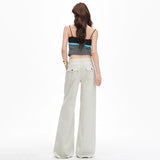 New Bag Cover Effortless Version Of The Old Money Fog Gray Straight Pants Loose Thin Jeans Trousers