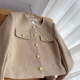 Small Fragrant Coat Women's Spring And Autumn New French Wind Blowing Street Loose Temperament Long-Sleeved Top