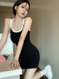 Sexy Babes Hanging Tie Dress Summer 2026 New Waist Slim Bump Color Small Bag Ass Vest Skirt