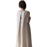Large-Size Fat Mm Sleeveless Vest Joint Dress Women's Summer 2026 New Net Red Seaside Vacation Show-Back Long Skirt
