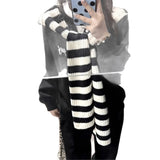 Set Black Belt Shawl Long Sleeves Loose-Fitting Women Folding Shawl Autumn And Winter New Leisure Long