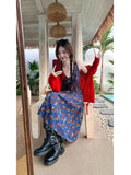 Sweet Babes Crushed V-Neck Sleeveless Dress Woman 2025 New Summer Waist Thin Chic Vest Skirt Dress