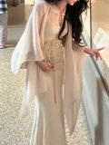 Lazy Shawl Dress With Shawl Dress In Autumn Design Of Fishtail Cheongsam Knitted Dress