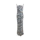 Falling Flower Bloom Crumbs Sling Tacs Dress Women's Summer Vacation To Collect Long-Term