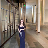 Yujie Wind Sling Dress Women Summer New Hot Girl Sexy Ass Long Dress Body To Close The Waist Pure Fishtail Skirt