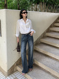 26 Years Of Spring And Summer New High-Rise Slim Slim Micro Loose Bamboo Texture Soft Jeans Women