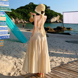 2026 Holiday Wind Beige Cotton Slinging Skirt Suit This Year's Popular Cotton Tampicure Natural Sense Two Sets