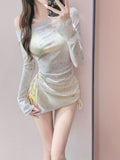 2026 New Split Swimsuit Women's Seaside Vacation Senior Swimsuit Long-Sleeved Hooded Sunscreen Three-Piece Set Sexy Pure