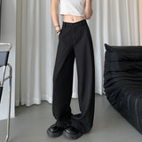 Real Shooting! 2025 New Good Wear Lulu Simple High-End Vertical Barrel Thin Scissors Trousers Slacks Gray