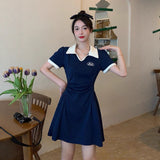 Simple Thin Dress 2025 Summer Slim Dress A-Word Dress Small Casual Temperament Dress
