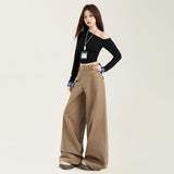 Maillard Wears Casual Pants Women's Spring And Autumn Loose Straight-Tight Trend Dragging Wide Leg Pants Tugny Trousers
