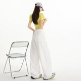 1114 Design Sense Retro Hottie Scissors Trousers Set Thin Multi-Pocket Broad-Legged Workwear Casual Pants Regular