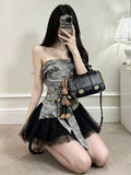 3030# Summer New Camouflage Printing Binding Splicing Bra Vest Body Body Girl Integrated With Breast Pad Top