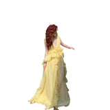 2026 Romantic Lotus Leaf Hanging Leads Sexy Irregular Fairy Dress To See The Show Party Beach Vacation Dress