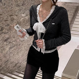 It's Hard Not To Love The Sailor's Collar, The Five-Color Double-Opened Zipper Striped Knitted Top