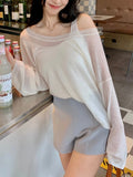 Strictly Select 100S Water-Soluble Wool Sunscreen Knitted Top Women's Summer Thin Long-Sleeved Hooded T-Shirt