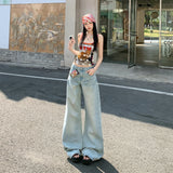 26Th Ootd!| Spring 2026 New Old Cat Must Be Wrinkled Loose Broad-Legged Jeans Small