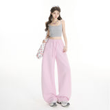 YC& Vintage High- Waist Loose Legs Drawn Rope Tight Waist-Hanging Scissors Trousers Women's Spring And Summer