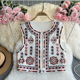 Vintage Bohemian Women's Summer Heavy Industry Embroidery Loose Design Sense Light Luxury Chic Temperament Blouse Tide