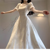 Tea Break French First Love Dress Dress Women's Summer 2025 New Gentle Temperament Unique Beauty Waist A Word Long Dress