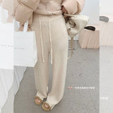 Resurrection Line ~ 48 Double-Sided Weaving Method Beloved Knitted Trousers Straight-Tight Hanging Casual Pants Woman