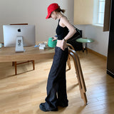 [BSF.Cn] Vintage Natural Straight-Back Low-Waisted Suit Bloggers Set Casual Pants Regular & Length