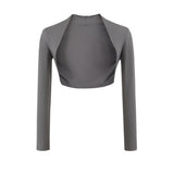 Ken Bean With The Same Long-Sleeved Short Sunscreen Small Shoulder Shawl Wearing A Casual Blouse Repair Elastic Shawl