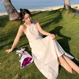 2025 Independent Design Handmade Rope Weaving Neck-Luck Holiday Dress Dress Seaside Holiday Dress