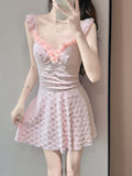 Wow 2026 New Triangle Conjoined Swimsuit Female Shade Thin Beach Resort Hot Spring Swimsuit Swimsuit