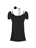 French Hottie Pure Lust Windy Sexy Collared Slings Design Kitted Trinkles Summer Women's Clothing