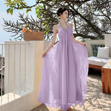 Romantic Sunshine 2025 Spring And Summer New Sexy Hanging Neck Holiday Dress White Super Fairy Temperament Holiday Dress